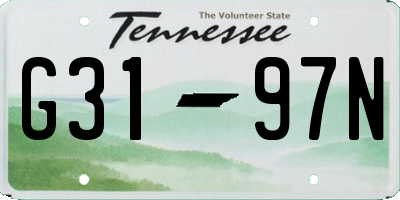 TN license plate G3197N