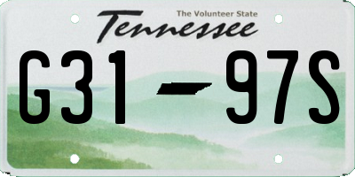 TN license plate G3197S
