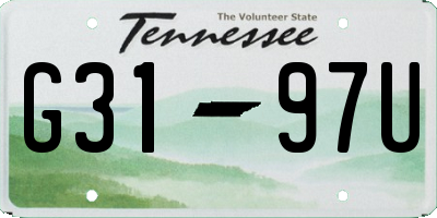 TN license plate G3197U