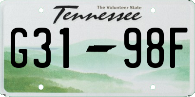 TN license plate G3198F