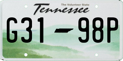 TN license plate G3198P