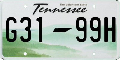 TN license plate G3199H