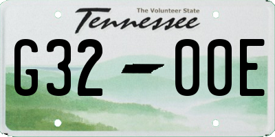 TN license plate G3200E