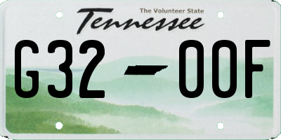 TN license plate G3200F