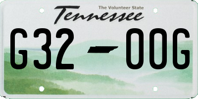 TN license plate G3200G