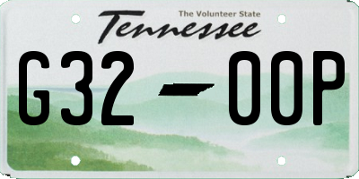 TN license plate G3200P