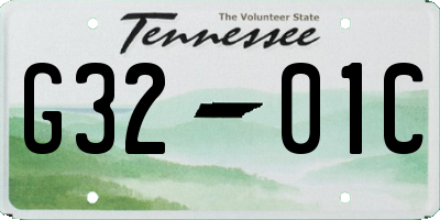 TN license plate G3201C