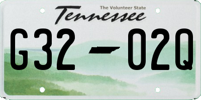 TN license plate G3202Q