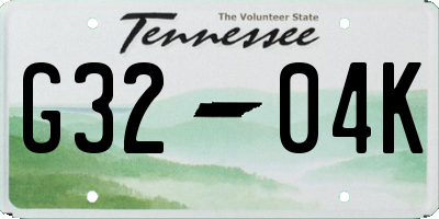 TN license plate G3204K