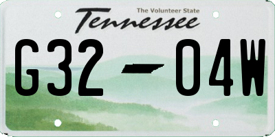 TN license plate G3204W