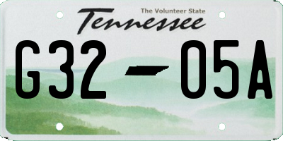 TN license plate G3205A
