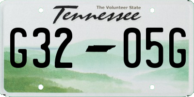 TN license plate G3205G