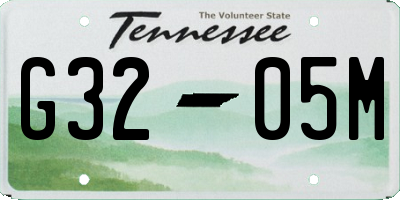 TN license plate G3205M