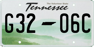 TN license plate G3206C