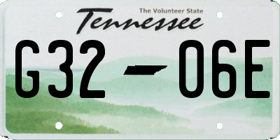 TN license plate G3206E