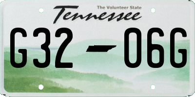 TN license plate G3206G