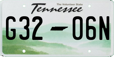 TN license plate G3206N