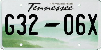 TN license plate G3206X