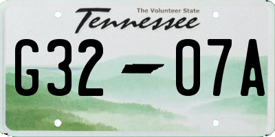 TN license plate G3207A