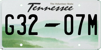 TN license plate G3207M