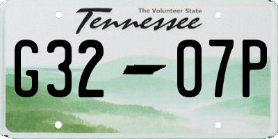 TN license plate G3207P