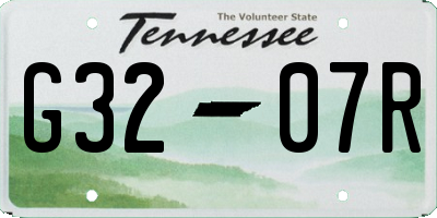 TN license plate G3207R
