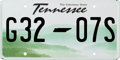 TN license plate G3207S