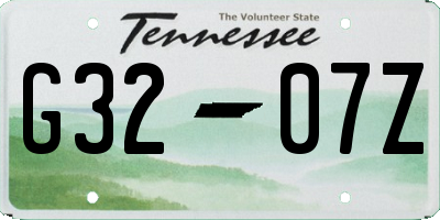 TN license plate G3207Z