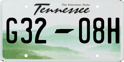 TN license plate G3208H
