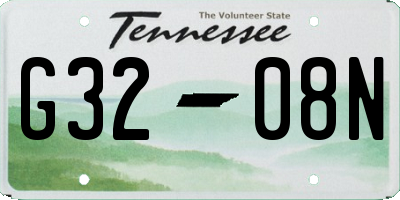 TN license plate G3208N