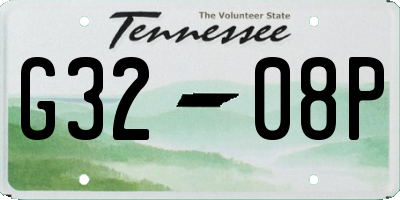 TN license plate G3208P