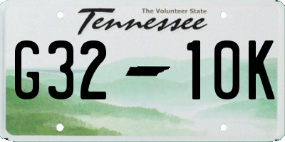 TN license plate G3210K