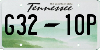 TN license plate G3210P