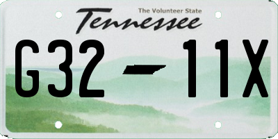 TN license plate G3211X