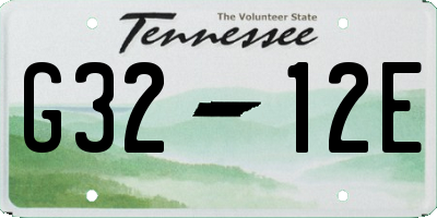 TN license plate G3212E