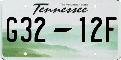 TN license plate G3212F