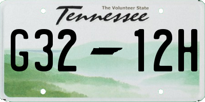 TN license plate G3212H