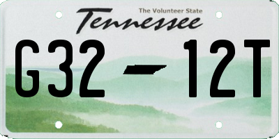 TN license plate G3212T