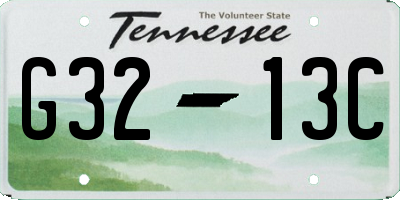 TN license plate G3213C