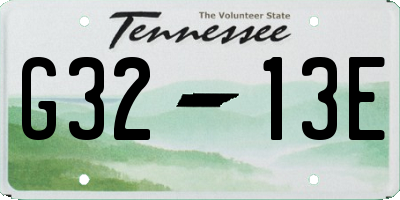 TN license plate G3213E