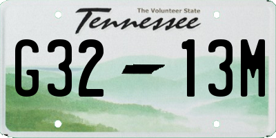 TN license plate G3213M