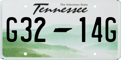 TN license plate G3214G
