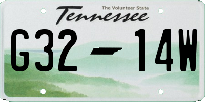 TN license plate G3214W