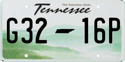 TN license plate G3216P