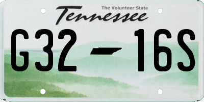 TN license plate G3216S