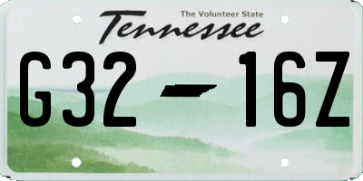 TN license plate G3216Z