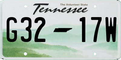 TN license plate G3217W