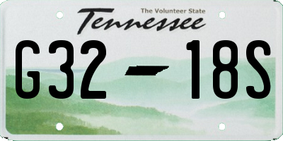 TN license plate G3218S