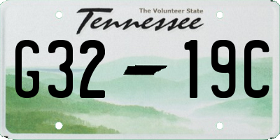 TN license plate G3219C