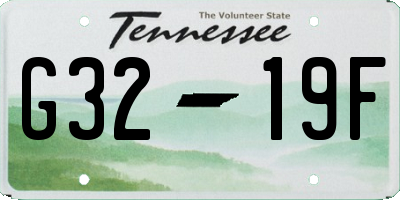 TN license plate G3219F